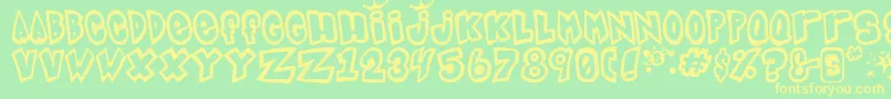 Indigojoker Font – Yellow Fonts on Green Background