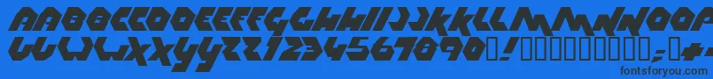Thrust ffy Font – Black Fonts on Blue Background