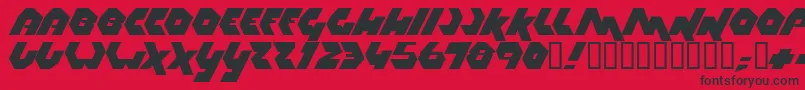Thrust ffy Font – Black Fonts on Red Background