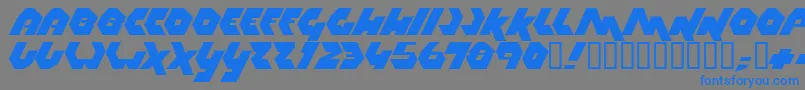 Thrust ffy Font – Blue Fonts on Gray Background