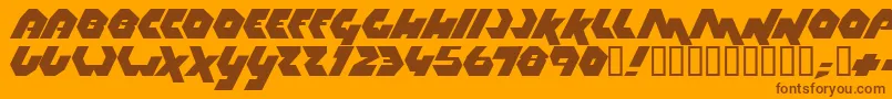 Thrust ffy Font – Brown Fonts on Orange Background