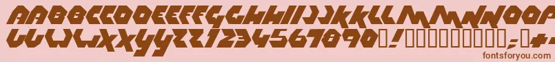 フォントThrust ffy – ピンクの背景に茶色のフォント