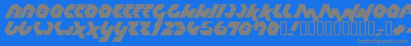 Thrust ffy Font – Gray Fonts on Blue Background