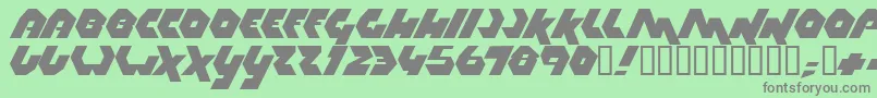 Thrust ffy Font – Gray Fonts on Green Background