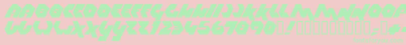 Fonte Thrust ffy – fontes verdes em um fundo rosa