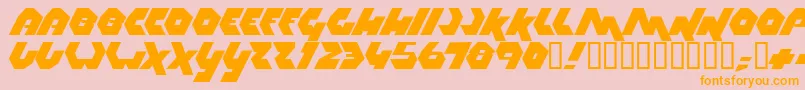 Thrust ffy-fontti – oranssit fontit vaaleanpunaisella taustalla