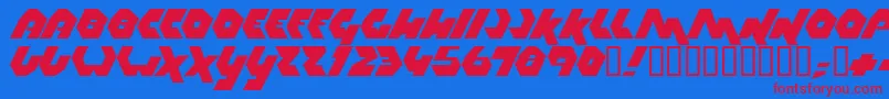 Thrust ffy Font – Red Fonts on Blue Background
