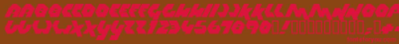 Thrust ffy-fontti – punaiset fontit ruskealla taustalla