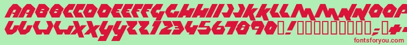 Thrust ffy Font – Red Fonts on Green Background