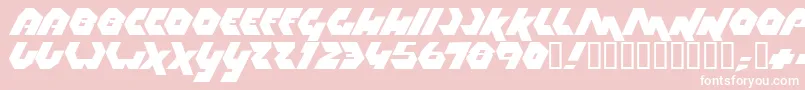 Thrust ffy Font – White Fonts on Pink Background