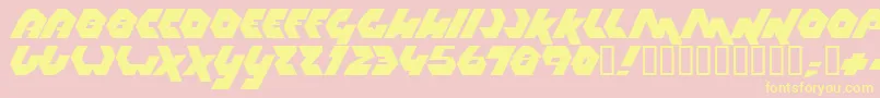 Thrust ffy Font – Yellow Fonts on Pink Background