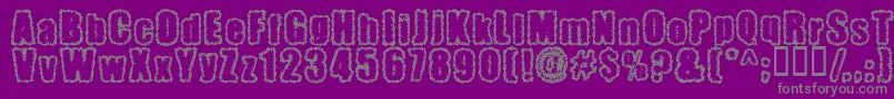 Pinniepo Font – Gray Fonts on Purple Background