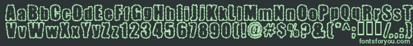 Pinniepo Font – Green Fonts on Black Background