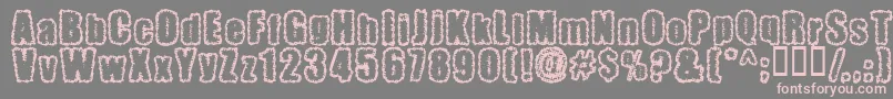 Pinniepo-fontti – vaaleanpunaiset fontit harmaalla taustalla
