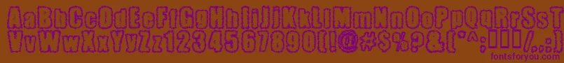 Pinniepo Font – Purple Fonts on Brown Background