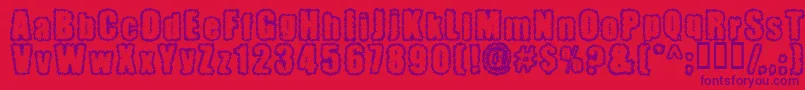 Pinniepo Font – Purple Fonts on Red Background