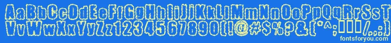 Шрифт Pinniepo – жёлтые шрифты на синем фоне