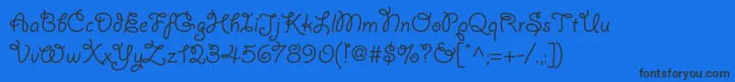 Giddyupstd Font – Black Fonts on Blue Background