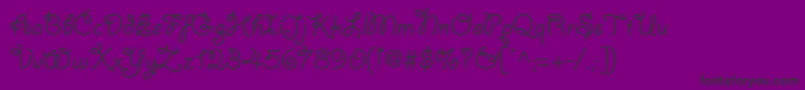 Giddyupstd-fontti – mustat fontit violetilla taustalla