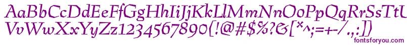 fuente PreissigItalic – Fuentes Moradas