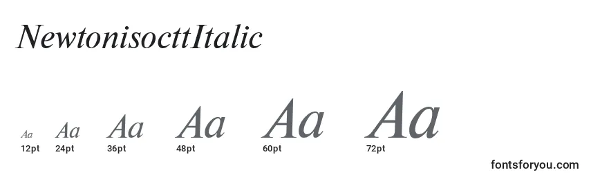 Размеры шрифта NewtonisocttItalic