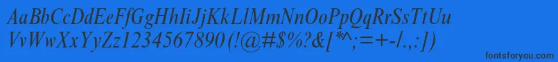 TimesnewromanmtstdCondit Font – Black Fonts on Blue Background