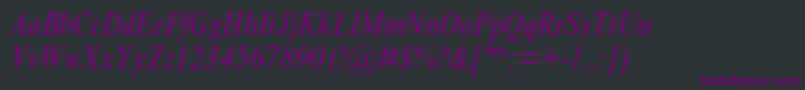 Шрифт TimesnewromanmtstdCondit – фиолетовые шрифты на чёрном фоне