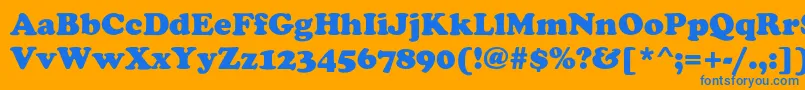 ChaceyHeavy Font – Blue Fonts on Orange Background