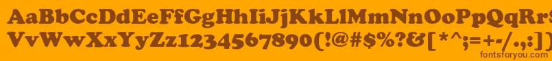 ChaceyHeavy Font – Brown Fonts on Orange Background