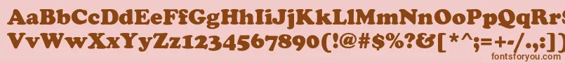 ChaceyHeavy Font – Brown Fonts on Pink Background