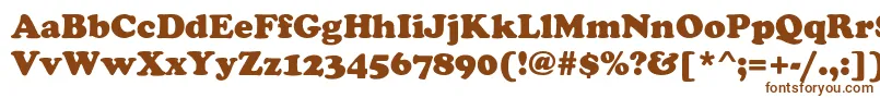 Шрифт ChaceyHeavy – коричневые шрифты на белом фоне