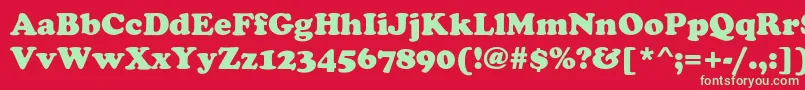 ChaceyHeavy Font – Green Fonts on Red Background