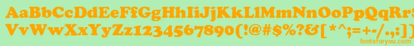 ChaceyHeavy Font – Orange Fonts on Green Background