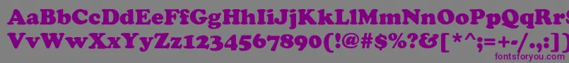 Шрифт ChaceyHeavy – фиолетовые шрифты на сером фоне