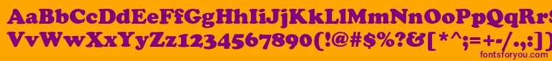 Шрифт ChaceyHeavy – фиолетовые шрифты на оранжевом фоне