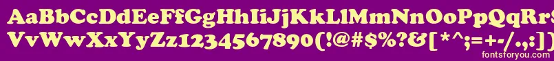 ChaceyHeavy Font – Yellow Fonts on Purple Background