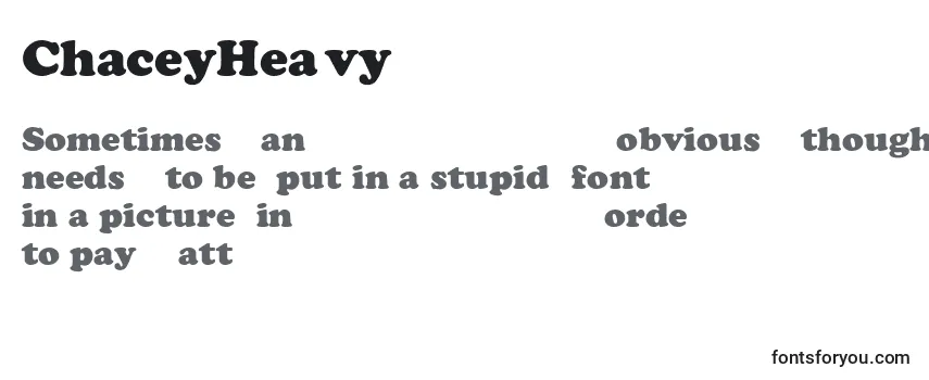 Review of the ChaceyHeavy Font