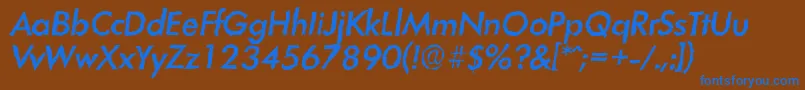 LimerickrandomMediumItalic Font – Blue Fonts on Brown Background