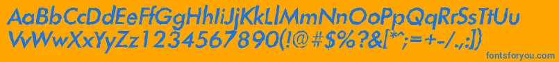 LimerickrandomMediumItalic Font – Blue Fonts on Orange Background