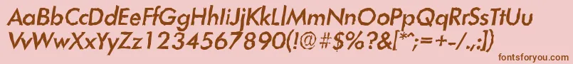 LimerickrandomMediumItalic Font – Brown Fonts on Pink Background
