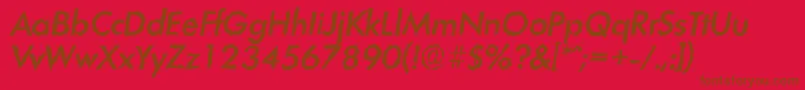 LimerickrandomMediumItalic Font – Brown Fonts on Red Background