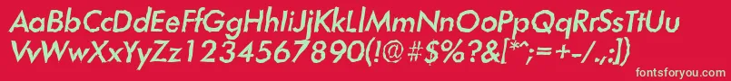 LimerickrandomMediumItalic Font – Green Fonts on Red Background
