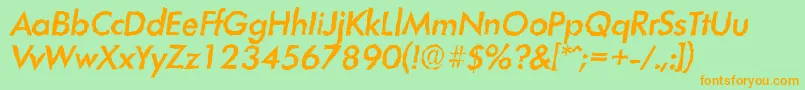 LimerickrandomMediumItalic Font – Orange Fonts on Green Background