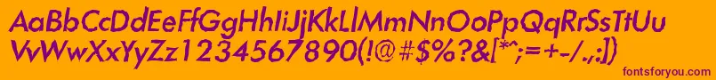 LimerickrandomMediumItalic Font – Purple Fonts on Orange Background