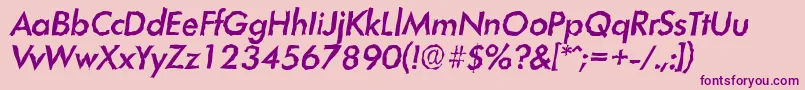 LimerickrandomMediumItalic Font – Purple Fonts on Pink Background