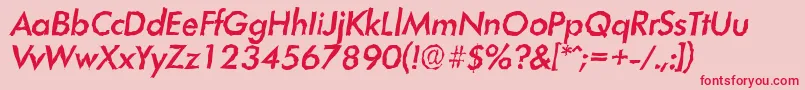 LimerickrandomMediumItalic Font – Red Fonts on Pink Background