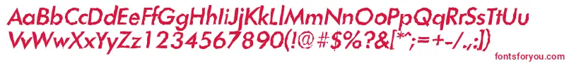 フォントLimerickrandomMediumItalic – 赤い文字