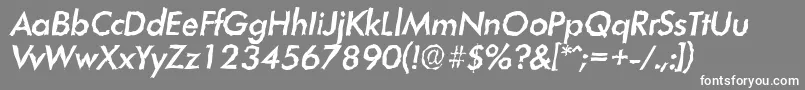 LimerickrandomMediumItalic Font – White Fonts on Gray Background