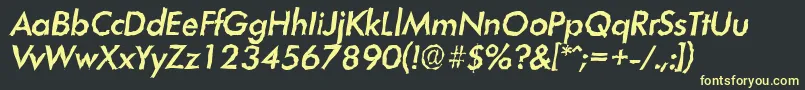 LimerickrandomMediumItalic Font – Yellow Fonts on Black Background