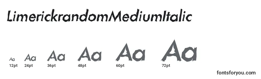 LimerickrandomMediumItalic Font Sizes